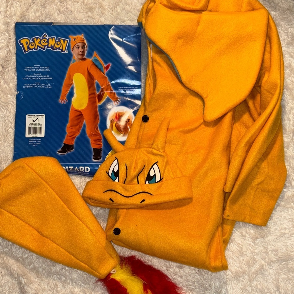 Pokemon Charizard Kids Costume - hat, tail